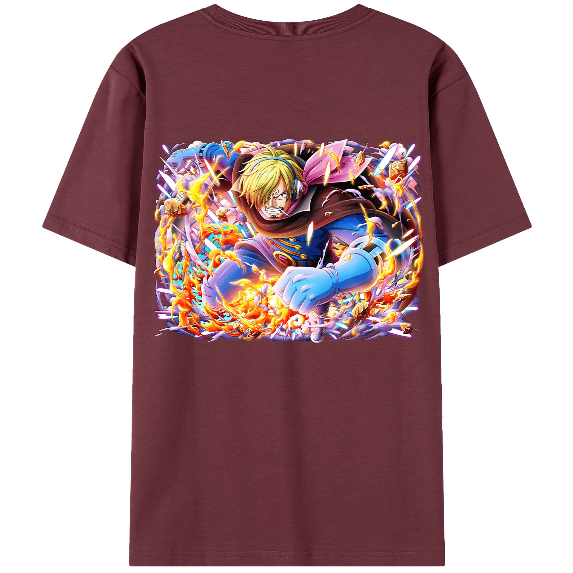 ワンピース サンジ ONE PIECE Sanji 綿100％半袖Tシャツ（背面プリント）